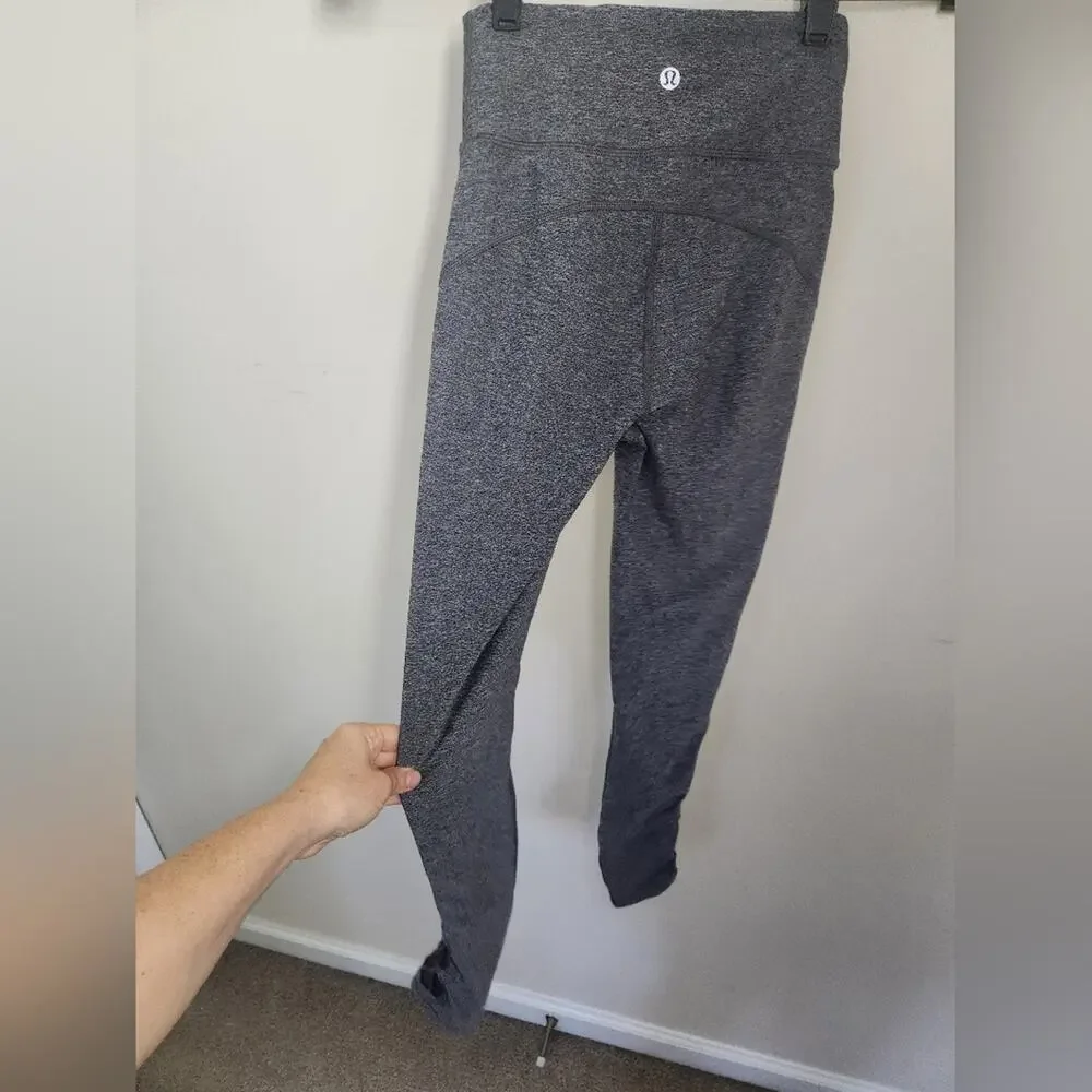 Women's Lululemon Gray Tied To It Leggings Sz 2